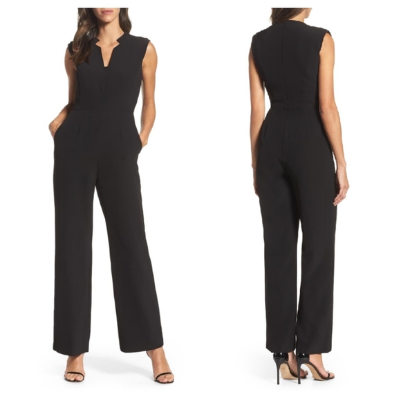 tahari black jumpsuit